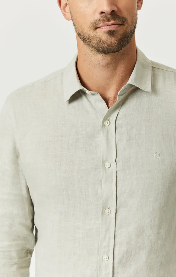Men Linen ButtonUp Shirt In Moonstruck Mavi Jeans TShirts