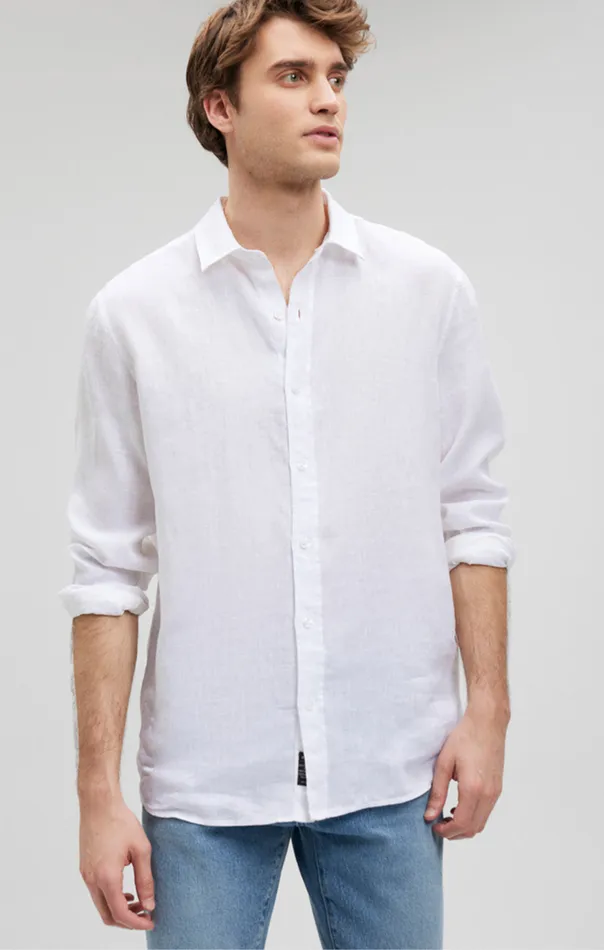 Men Linen ButtonUp Shirt In White Mavi Jeans TShirts Men Linen ButtonUp Shirt In White Mavi Jeans TShirts
