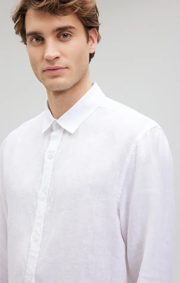 Men Linen ButtonUp Shirt In White Mavi Jeans TShirts Men Linen ButtonUp Shirt In White Mavi Jeans TShirts