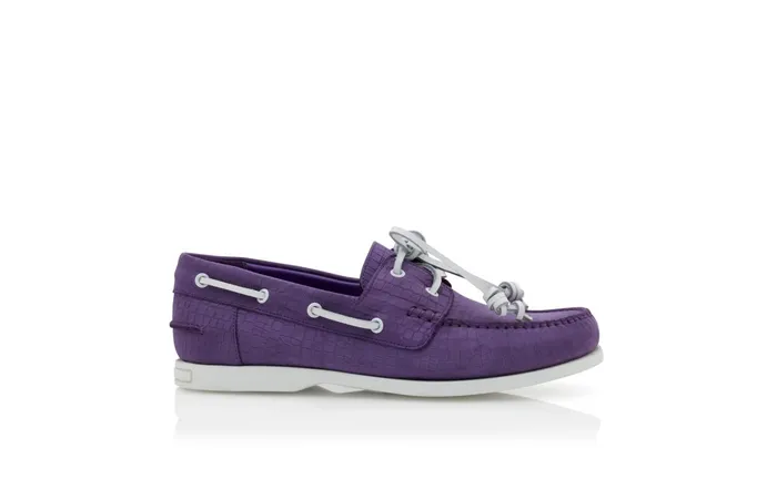 Men Loafers Manolo Blahnik SIDMOUTH Purple Nubuck Boat Shoes Men Loafers Manolo Blahnik SIDMOUTH Purple Nubuck Boat Shoes