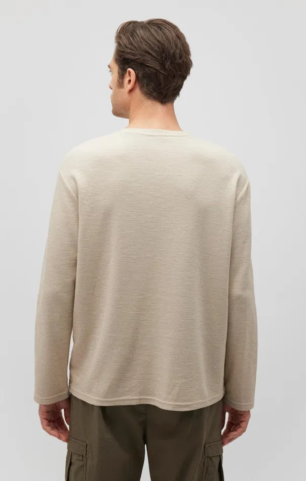 Men Long Sleeve Pocket TShirt In Pelican Mavi Jeans TShirts Men Long Sleeve Pocket TShirt In Pelican Mavi Jeans TShirts
