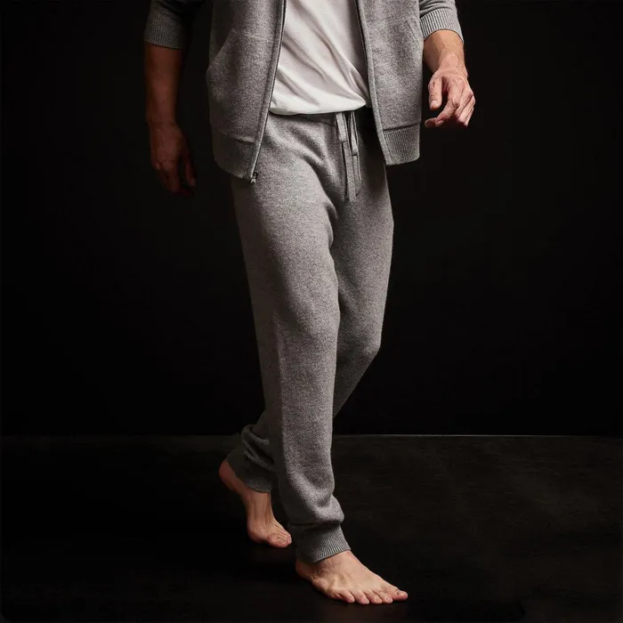 Men Lounge James Perse Recycled Cashmere Track Pant Heather Grey
