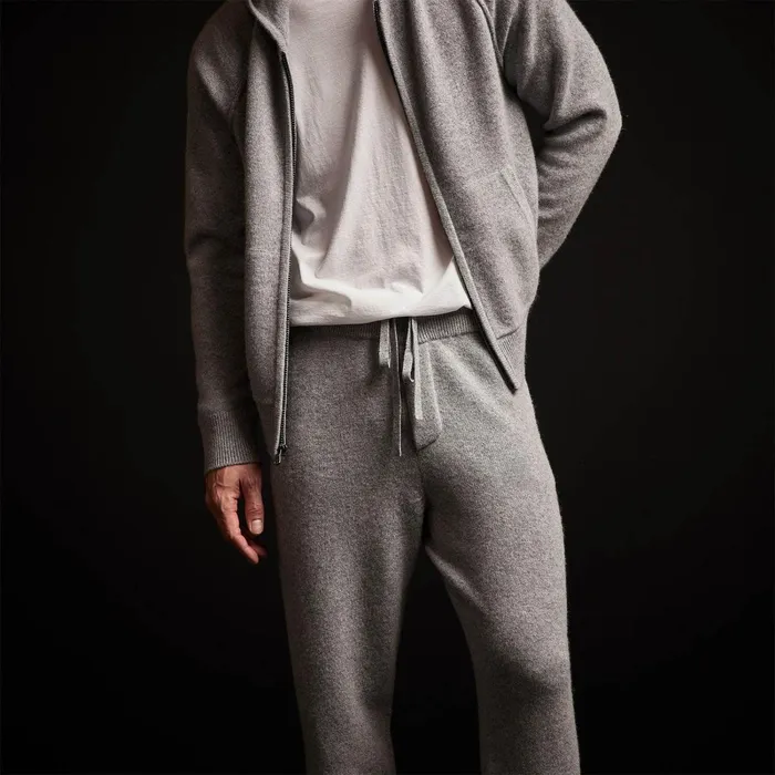 Men Lounge James Perse Recycled Cashmere Track Pant Heather Grey