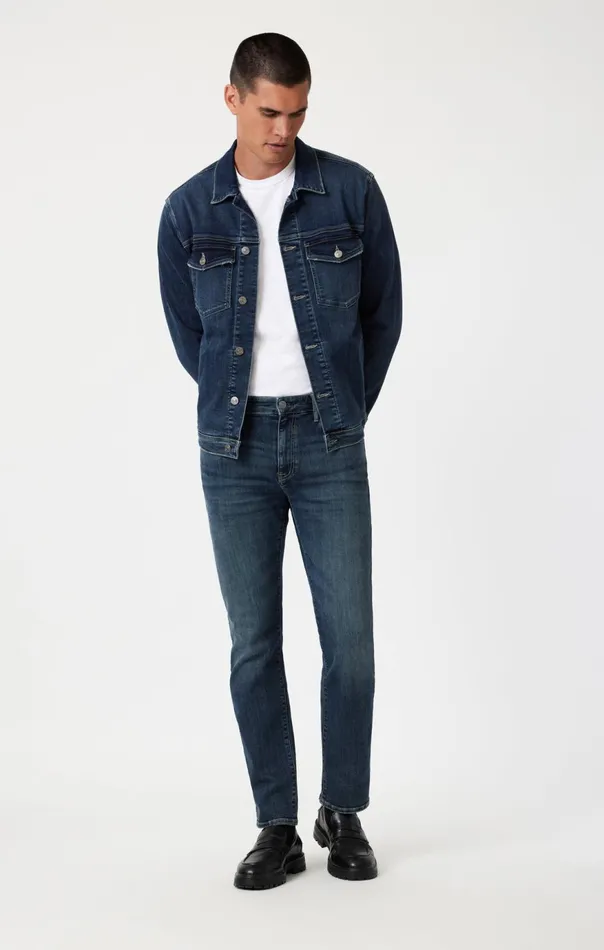 Men Marcus Slim Straight Leg In Dark Used Organic Vintage Mavi Jeans Denim