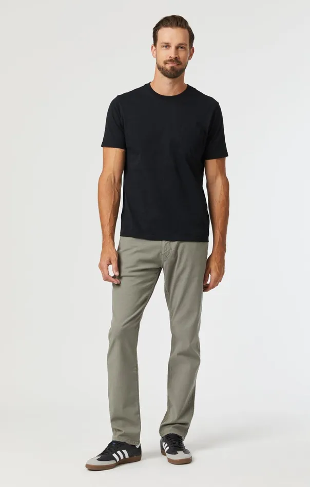 Men Marcus Slim Straight Leg In Pewter Luxe Twill Mavi Jeans Pants