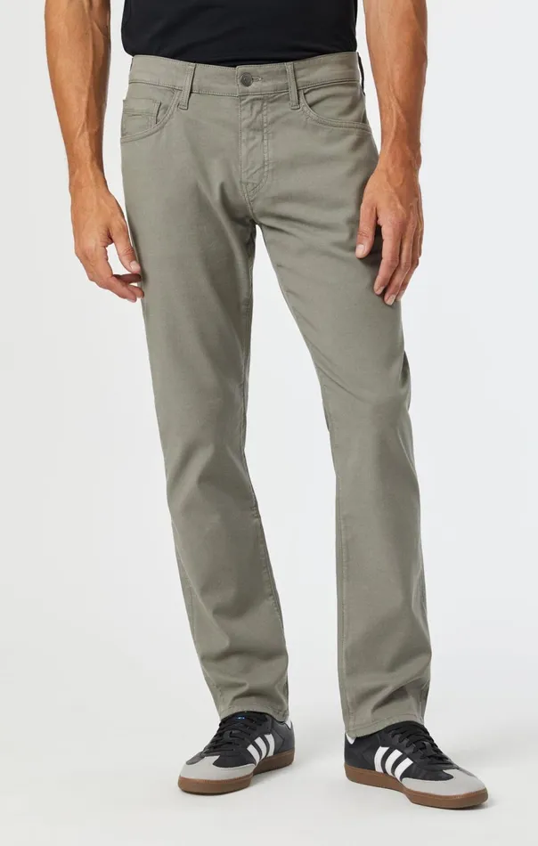 Men Marcus Slim Straight Leg In Pewter Luxe Twill Mavi Jeans Pants