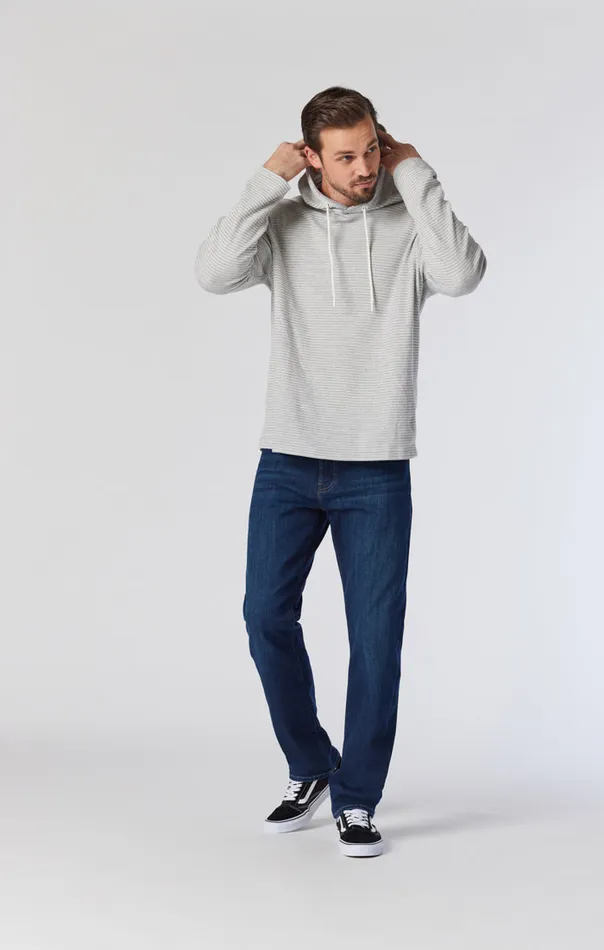 Men Matt Mid Rise Relaxed Straight Leg In Dark Shaded Williamsburg Mavi Jeans Denim