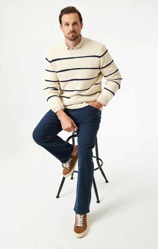 Men Matt Relaxed Straight Leg In Deep Blue Supermove Mavi Jeans Denim