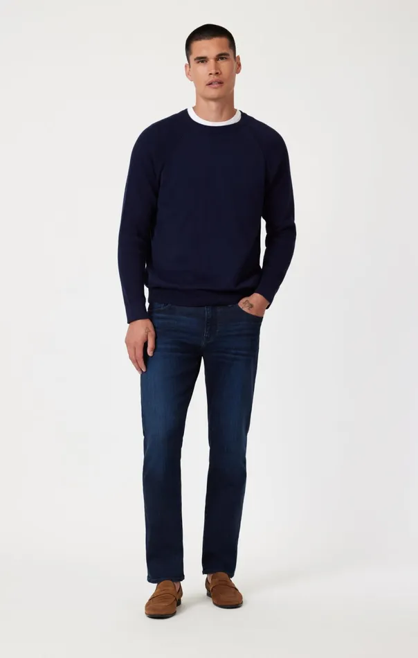 Men Matt Relaxed Straight Leg In Deep Indigo Supermove Mavi Jeans Denim