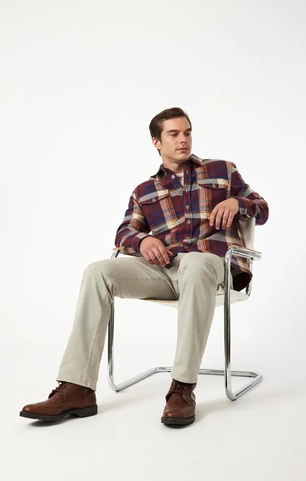 Men Matt Relaxed Straight Leg In Silver Casual Twill Mavi Jeans Pants