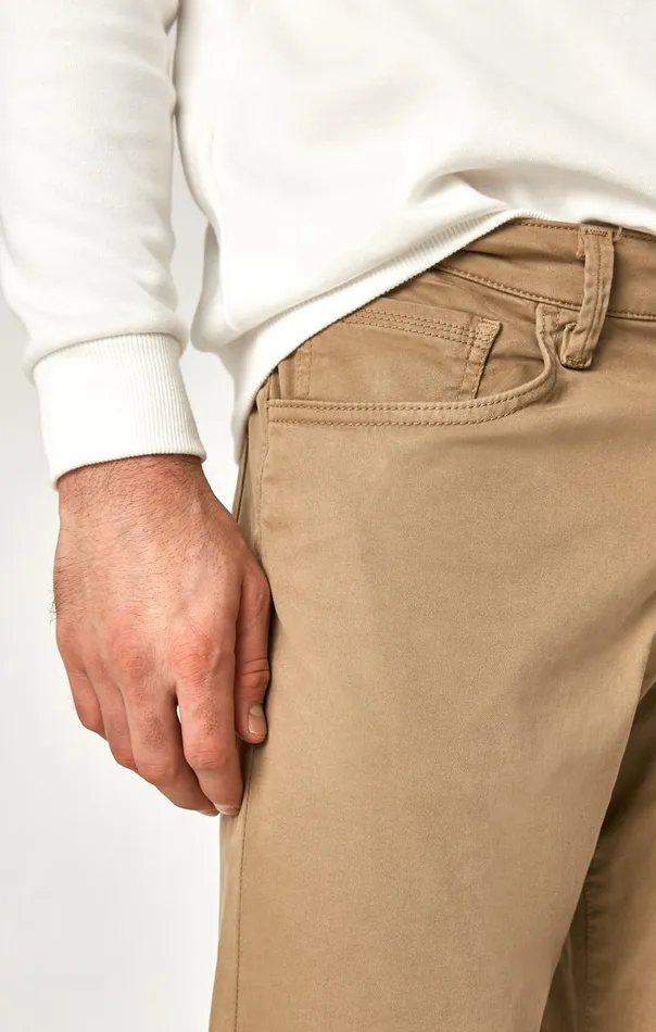 Men Matt Straight Leg In British Khaki Twill Mavi Jeans Pants Men Matt Straight Leg In British Khaki Twill Mavi Jeans Pants