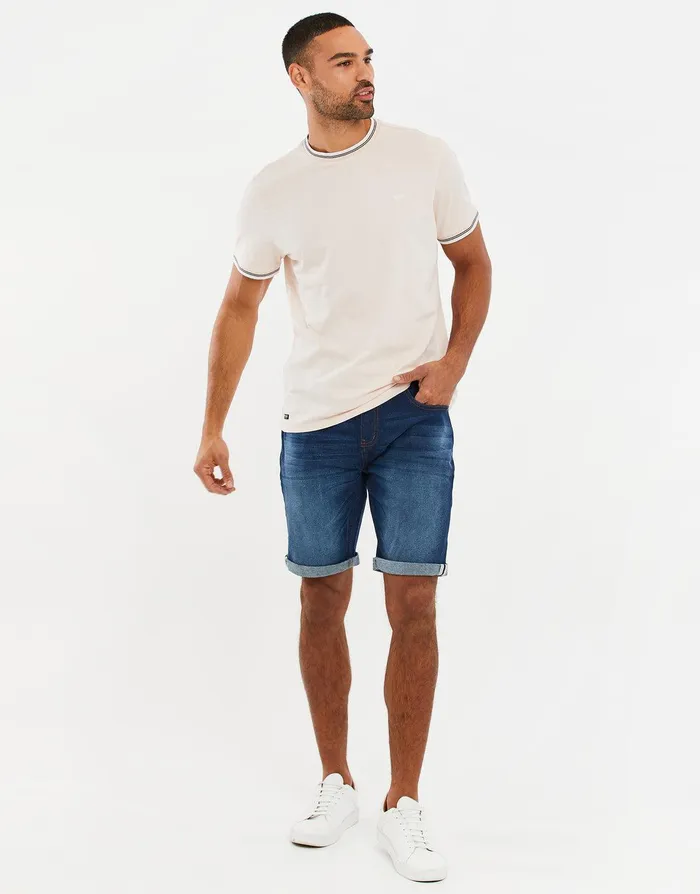 Men Mid Wash Blue Denim Shorts Mid Wash Threadbare Shorts Men Mid Wash Blue Denim Shorts Mid Wash Threadbare Shorts