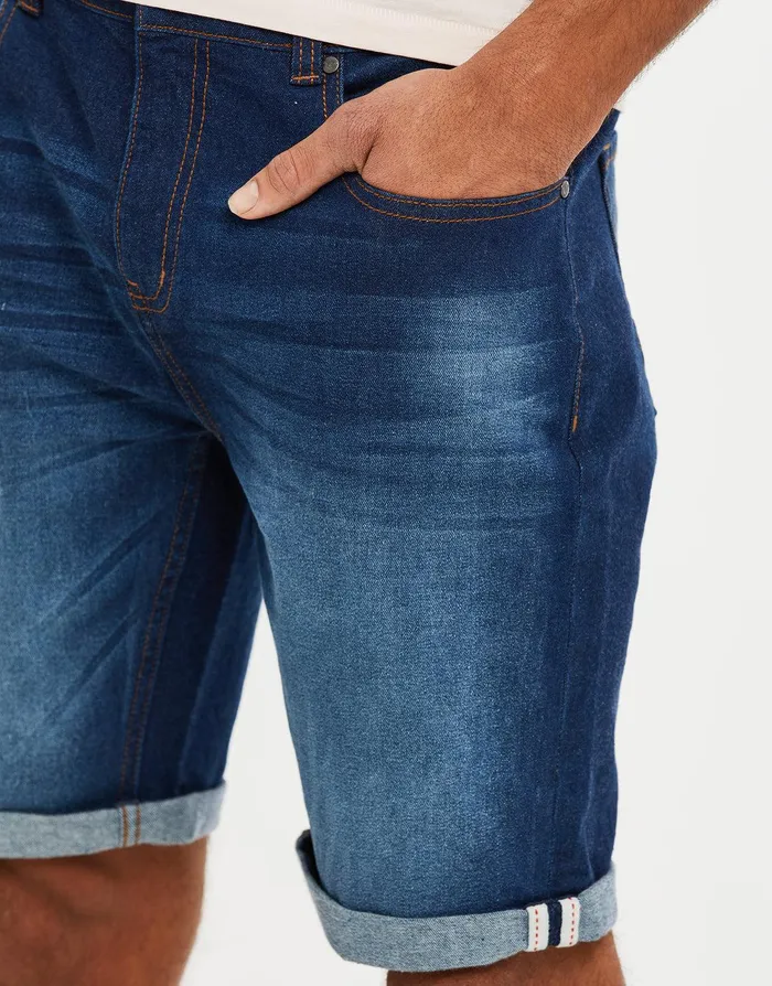 Men Mid Wash Blue Denim Shorts Mid Wash Threadbare Shorts Men Mid Wash Blue Denim Shorts Mid Wash Threadbare Shorts