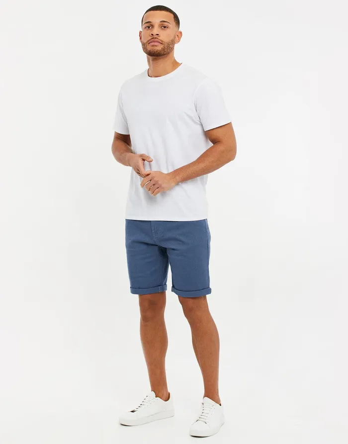 Men Misty Blue Chino Shorts Misty Blue Threadbare Shorts Men Misty Blue Chino Shorts Misty Blue Threadbare Shorts