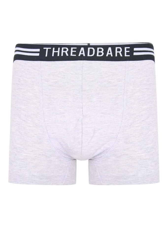 Men Multi Boxer Shorts 3 Pack Black Grey Threadbare Underwear Men Multi Boxer Shorts 3 Pack Black Grey Threadbare Underwear