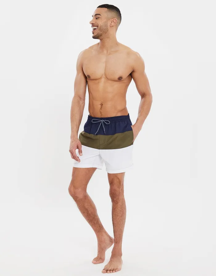 Men Multi Colourblock Swim Shorts Multi Threadbare Swimwear Men Multi Colourblock Swim Shorts Multi Threadbare Swimwear