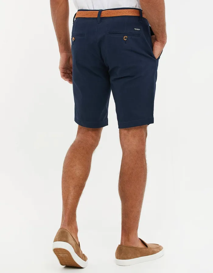Men Navy Belted Chino Shorts Navy Threadbare Shorts Men Navy Belted Chino Shorts Navy Threadbare Shorts
