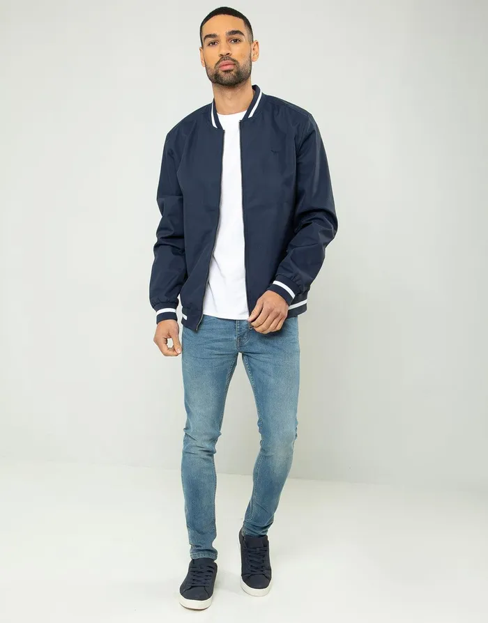 Men Navy Bomber Jacket Navy Threadbare Jacket and Coats Men Navy Bomber Jacket Navy Threadbare Jacket and Coats