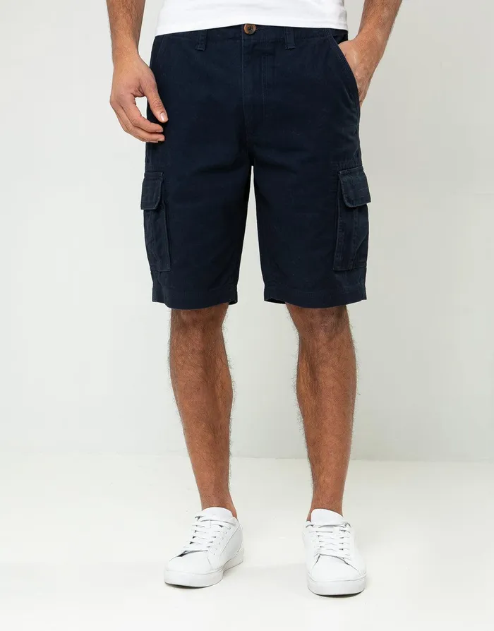 Men Navy Cargo Shorts Navy Threadbare Shorts