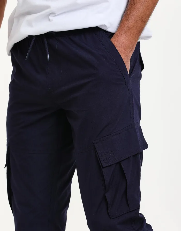 Men Navy Cargo Trousers Navy Threadbare Trousers and Cargos Men Navy Cargo Trousers Navy Threadbare Trousers and Cargos