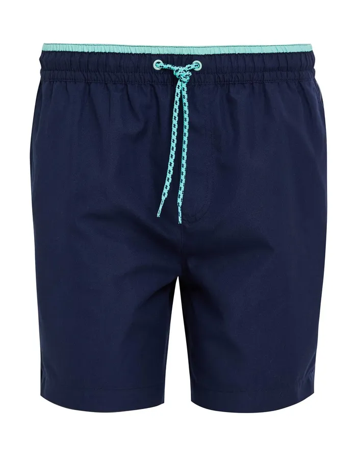 Men Navy Contrast Logo Swim Shorts Navy Threadbare Swimwear Men Navy Contrast Logo Swim Shorts Navy Threadbare Swimwear