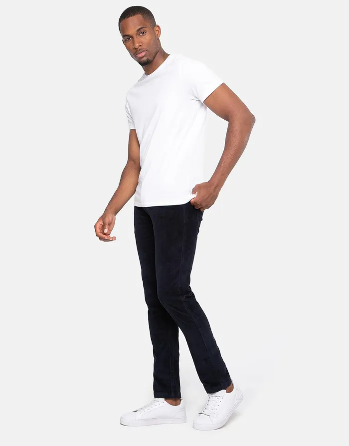 Men Navy Cord Trousers Navy Threadbare Trousers and Cargos Men Navy Cord Trousers Navy Threadbare Trousers and Cargos