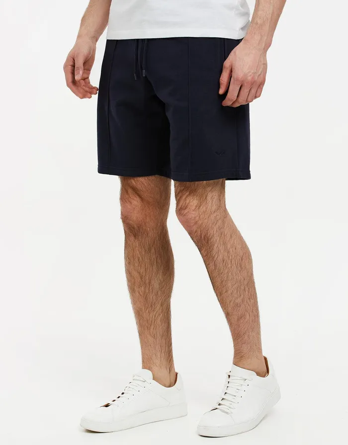 Men Navy Fleece Sweat Shorts Navy Threadbare Shorts