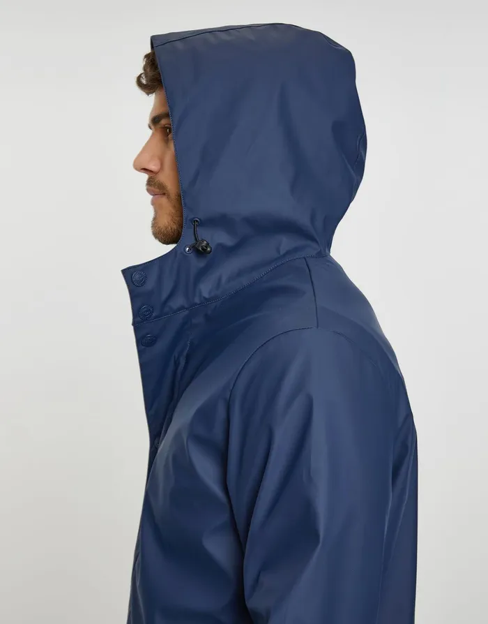 Men Navy Hooded Showerproof Mac Navy Threadbare Jacket and Coats Men Navy Hooded Showerproof Mac Navy Threadbare Jacket and Coats