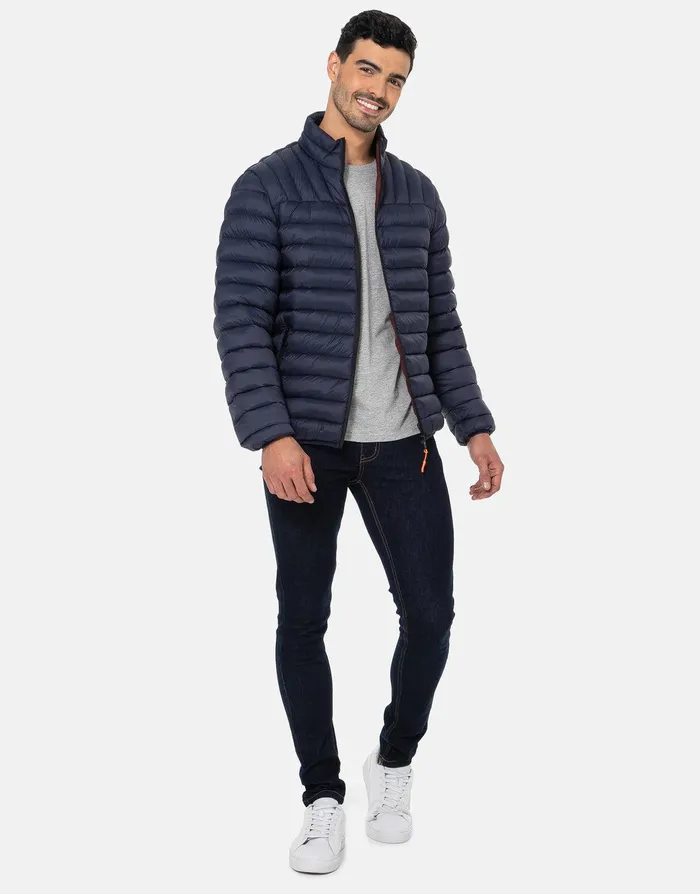 Men Navy Lightweight Puffer Jacket Navy Threadbare Jacket and Coats Men Navy Lightweight Puffer Jacket Navy Threadbare Jacket and Coats