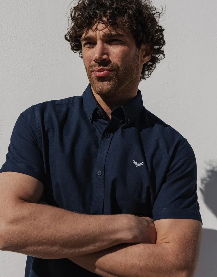 Men Navy Short Sleeve Shirt Navy Threadbare Shirts Men Navy Short Sleeve Shirt Navy Threadbare Shirts