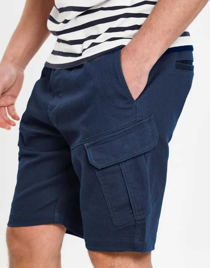 Men Navy Stretch Cargo Shorts Navy Threadbare Shorts Men Navy Stretch Cargo Shorts Navy Threadbare Shorts