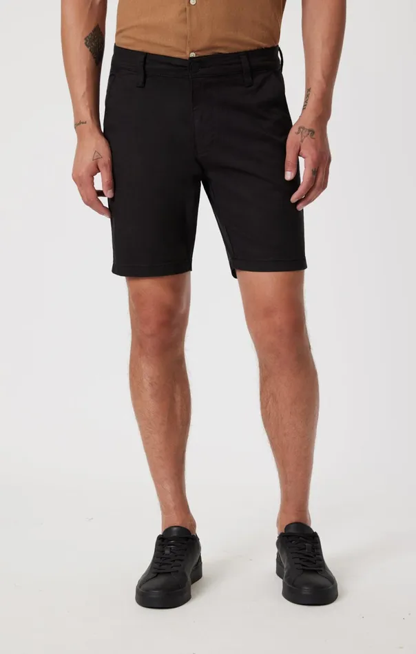 Men Noah Shorts In Black Luxe Twill Mavi Jeans Shorts Men Noah Shorts In Black Luxe Twill Mavi Jeans Shorts
