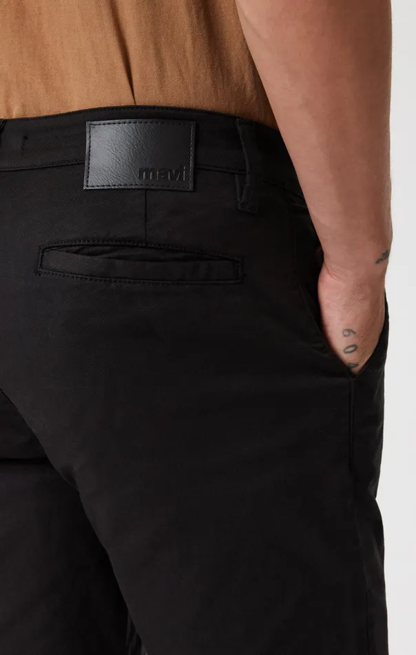 Men Noah Shorts In Black Luxe Twill Mavi Jeans Shorts Men Noah Shorts In Black Luxe Twill Mavi Jeans Shorts
