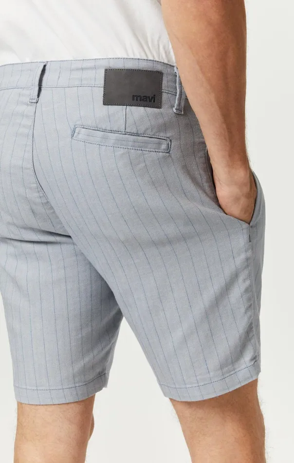Men Noah Shorts In Blue Stripe Linen Mavi Jeans Shorts Men Noah Shorts In Blue Stripe Linen Mavi Jeans Shorts
