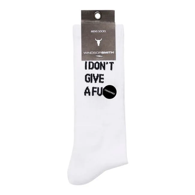 Men Novelty Sock I Don039t Give A FCk Windsor Smith Socks
