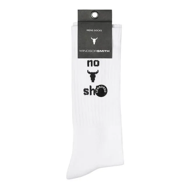 Men Novelty Sock No BullshT Windsor Smith Socks