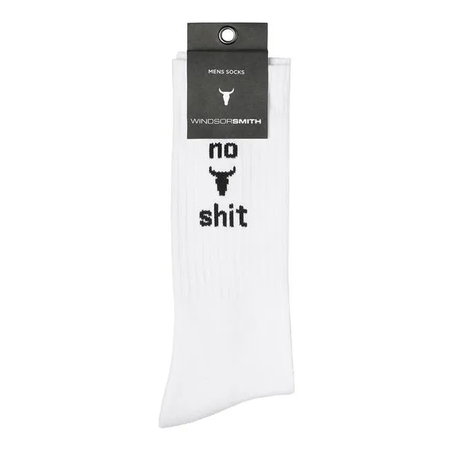 Men Novelty Sock No BullshT Windsor Smith Socks