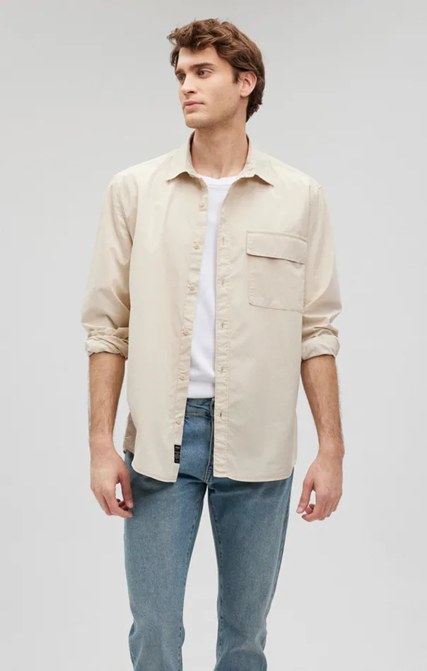 Men One Pocket ButtonUp Shirt In Silver Birch Mavi Jeans Shirts Men One Pocket ButtonUp Shirt In Silver Birch Mavi Jeans Shirts