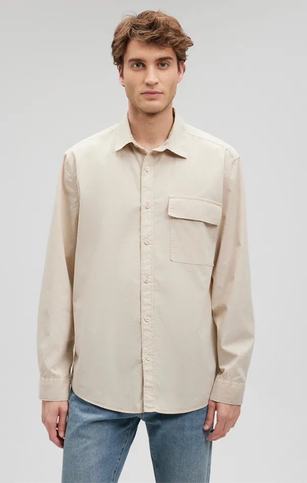 Men One Pocket ButtonUp Shirt In Silver Birch Mavi Jeans Shirts Men One Pocket ButtonUp Shirt In Silver Birch Mavi Jeans Shirts