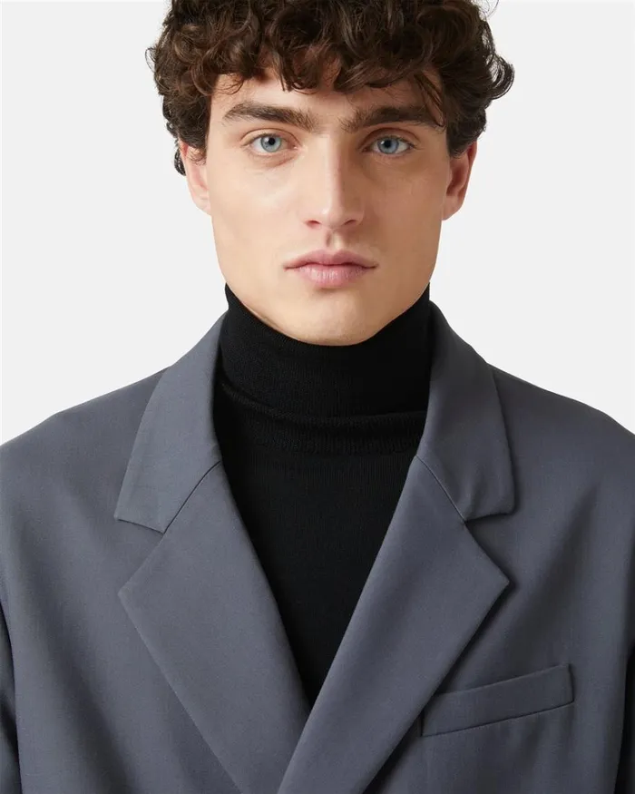 Men OUTERWEAR Iceberg Doublebreasted Jacket In Double Stretch Fabric