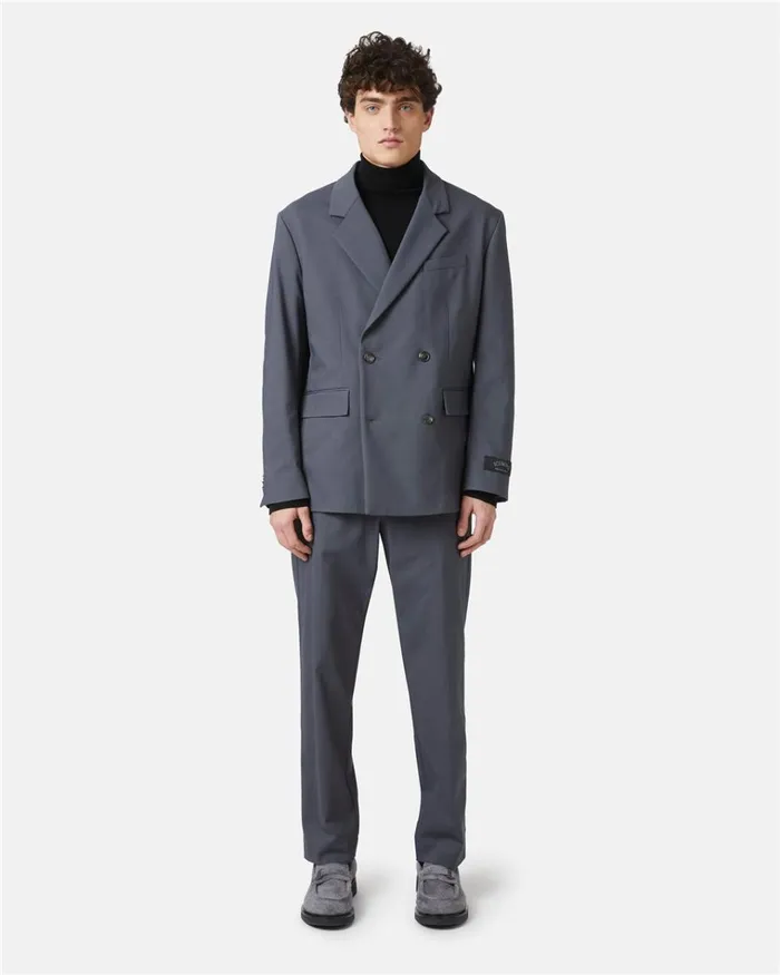 Men OUTERWEAR Iceberg Doublebreasted Jacket In Double Stretch Fabric