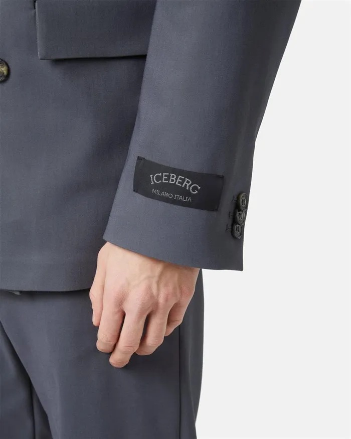 Men OUTERWEAR Iceberg Doublebreasted Jacket In Double Stretch Fabric