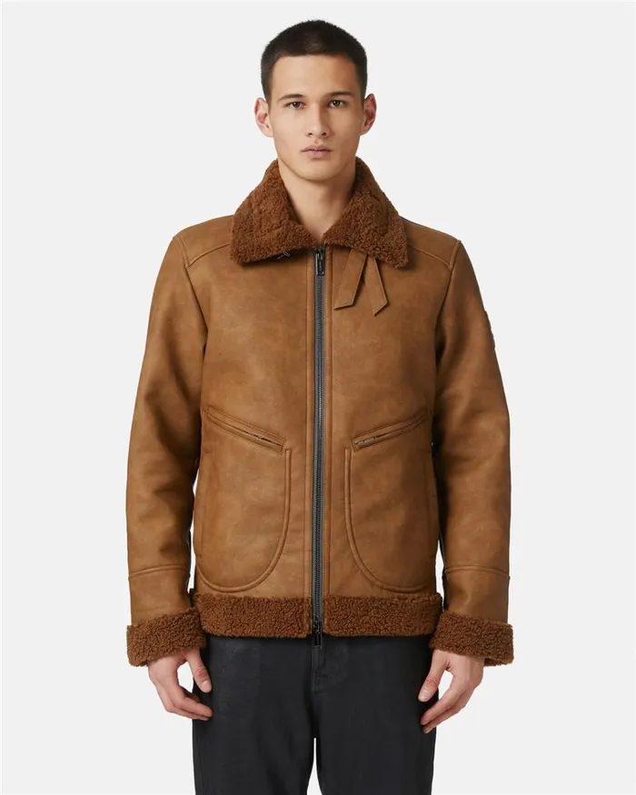 Men OUTERWEAR Iceberg Eco Sheepskin With Embossed Patch