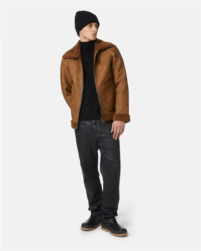 Men OUTERWEAR Iceberg Eco Sheepskin With Embossed Patch Men OUTERWEAR Iceberg Eco Sheepskin With Embossed Patch