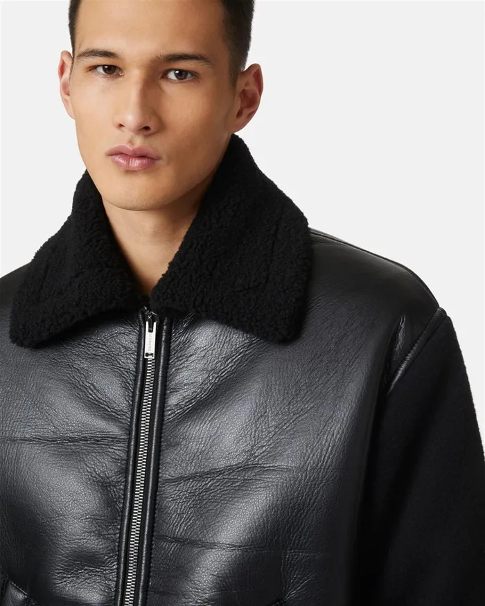 Men OUTERWEAR Iceberg Jacket In Ecosheepskin And Knit Men OUTERWEAR Iceberg Jacket In Ecosheepskin And Knit
