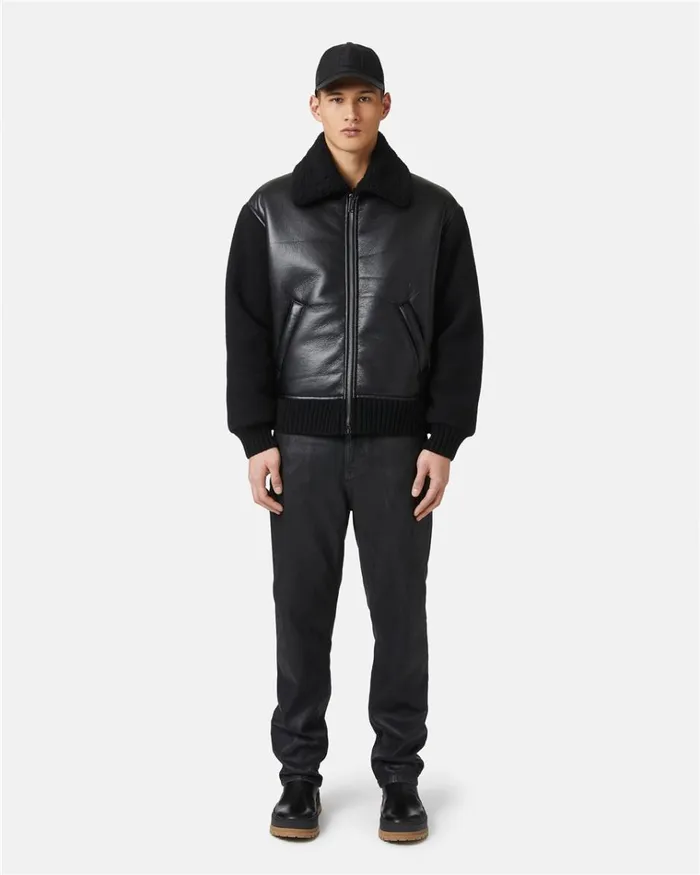 Men OUTERWEAR Iceberg Jacket In Ecosheepskin And Knit Men OUTERWEAR Iceberg Jacket In Ecosheepskin And Knit