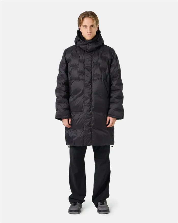 Men OUTERWEAR Iceberg Nylon Long Duvet Jacket With Allover Iceberg Embroidery And Central Zip Men OUTERWEAR Iceberg Nylon Long Duvet Jacket With Allover Iceberg Embroidery And Central Zip