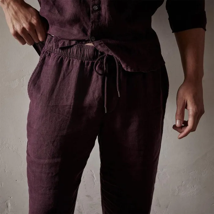 Men PantsDenim James Perse Lightweight Linen Pant Eggplant