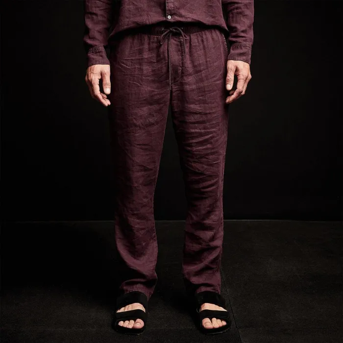 Men PantsDenim James Perse Lightweight Linen Pant Eggplant