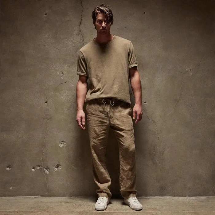 Men PantsDenim James Perse Relaxed Linen Pant Cashew Pigment